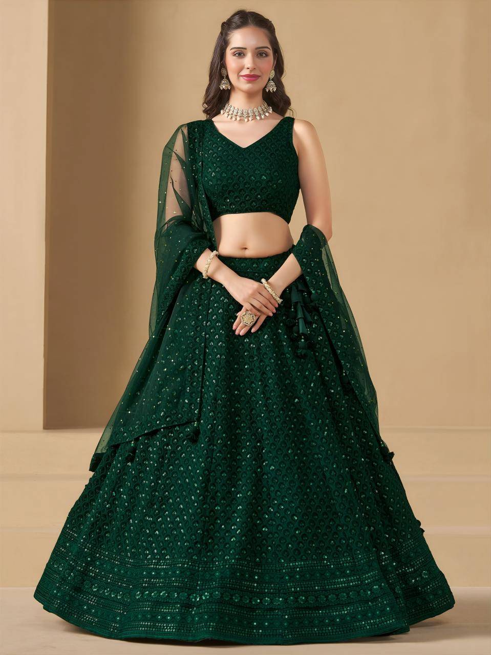 Florance vol 1 Georgette Green Wholesale lehenga choli manufacturers in Mumbai